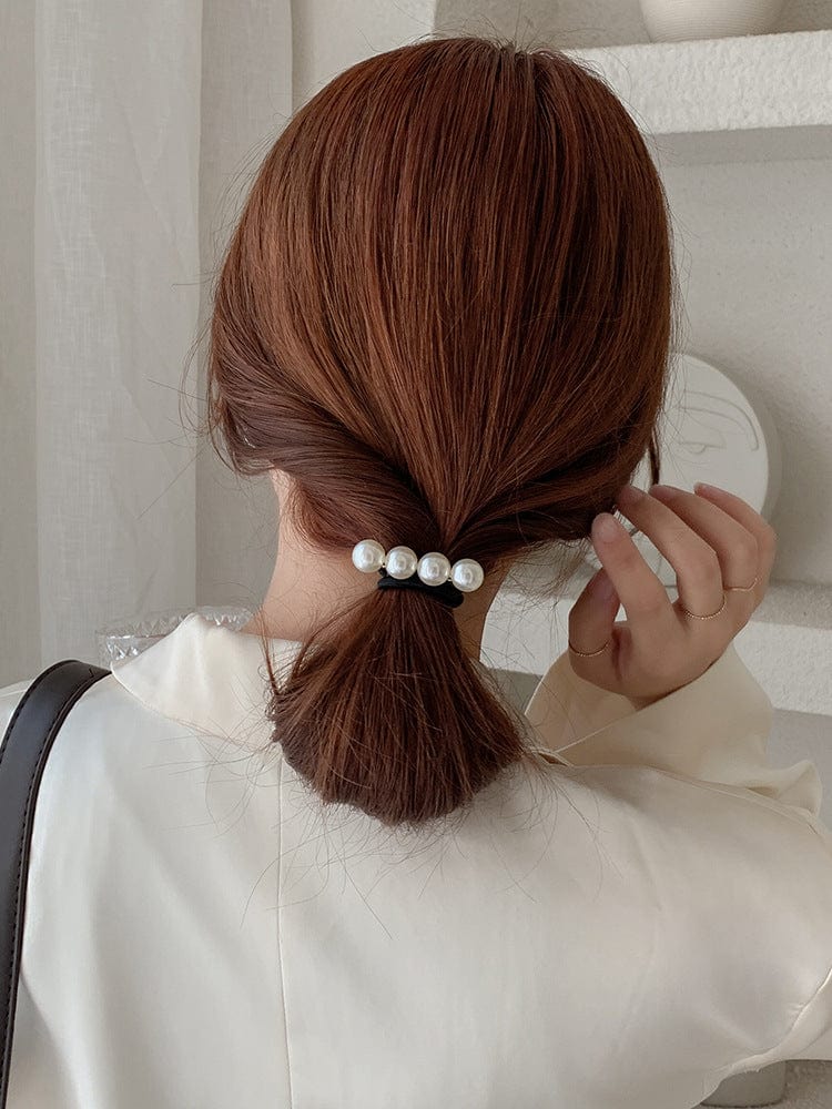 JuJumoose Korean simple pearl hair rope