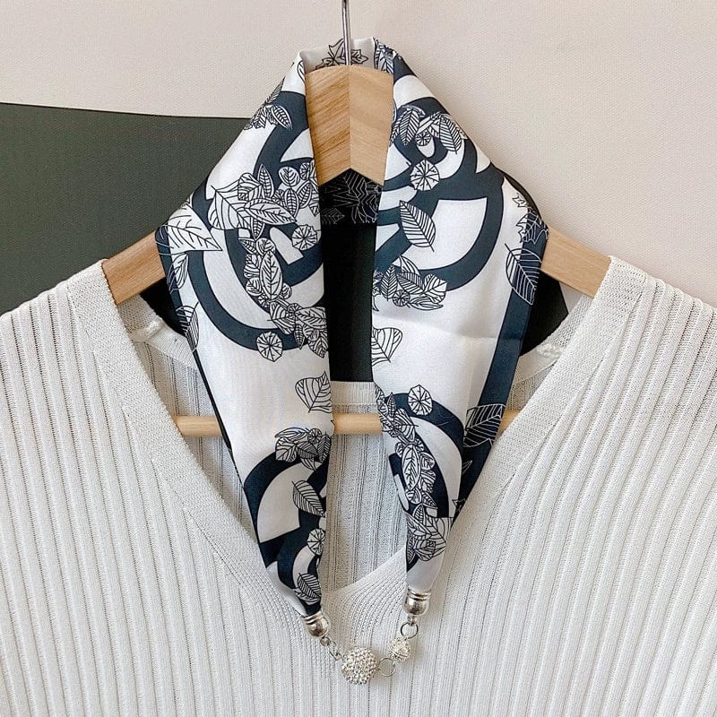 JuJumoose Magnetic Clasp Multi-functional Silk Scarf