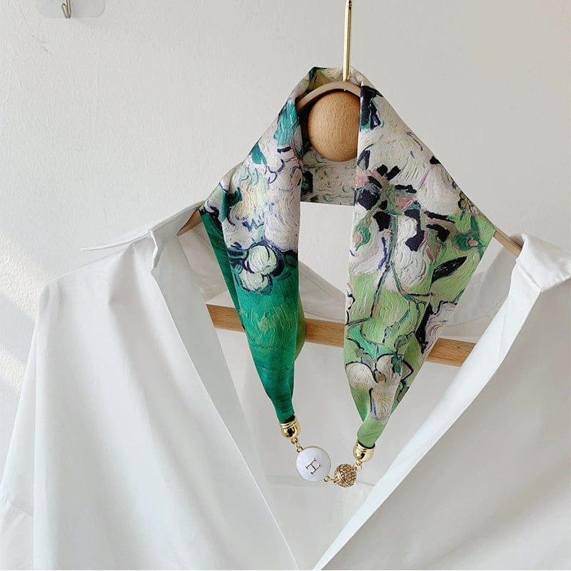 JuJumoose Magnetic H-Clasp Multifunction Silk Scarf