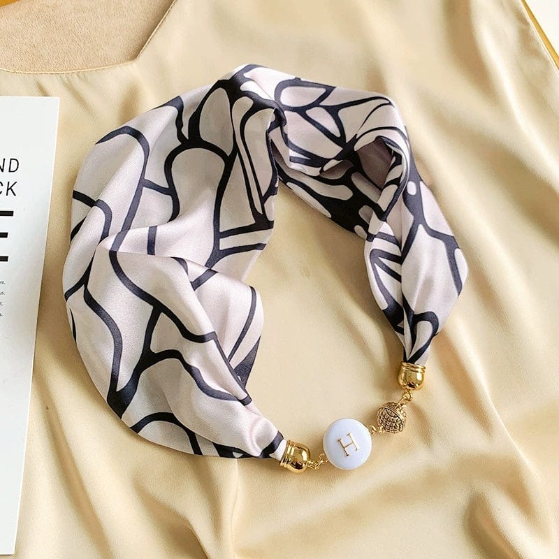 JuJumoose Magnetic H-Clasp Multifunction Silk Scarf