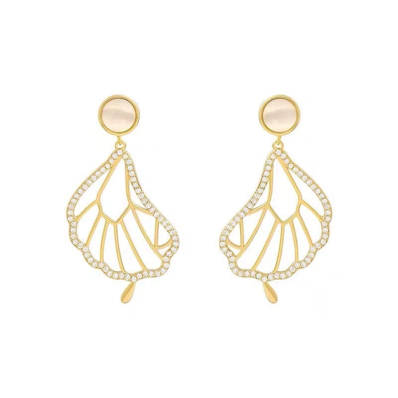 JuJumoose Silver Needle Lotus Leaf Earrings