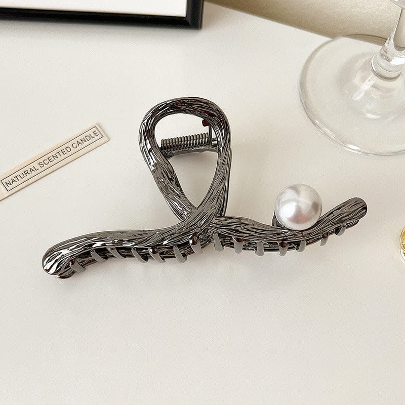 JuJumoose Simple and irregular metal pearl clip hairpin