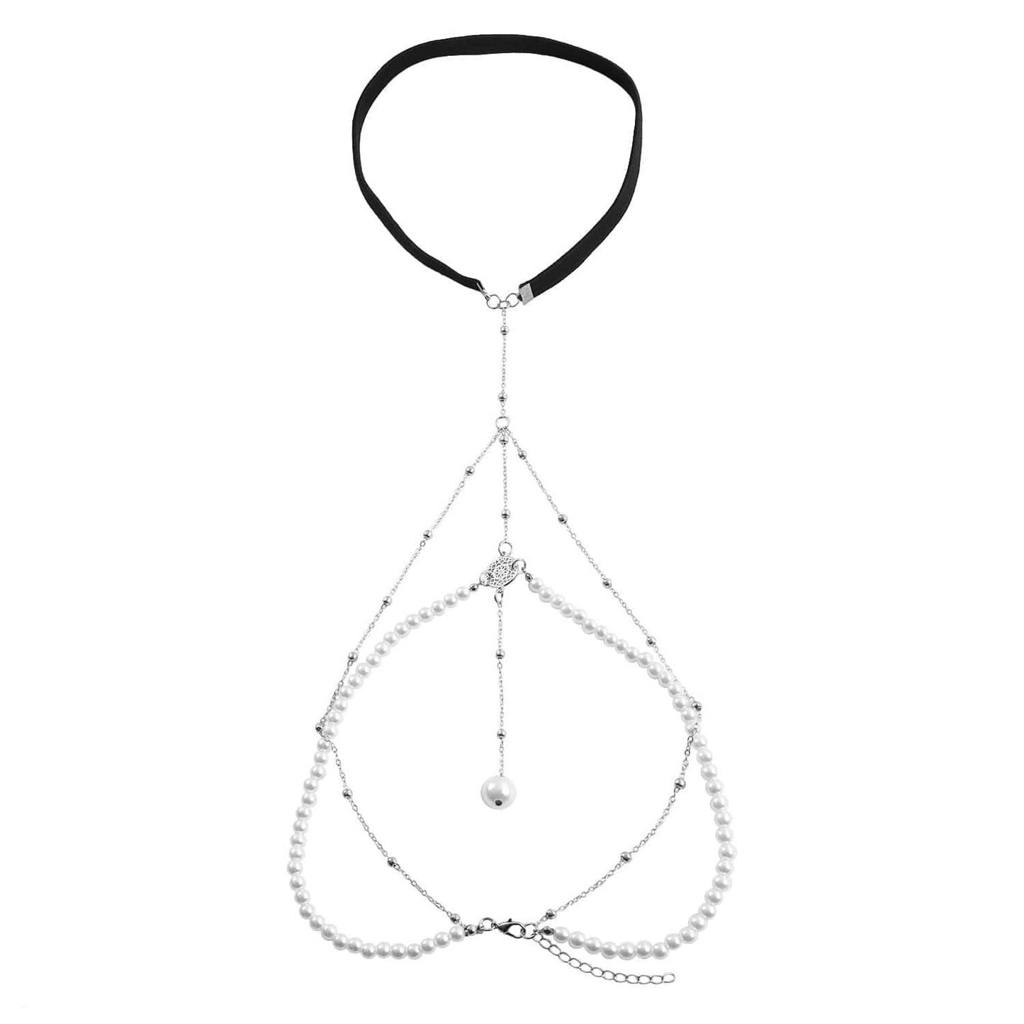 JuJumoose Imitation pearl pendant leg chain