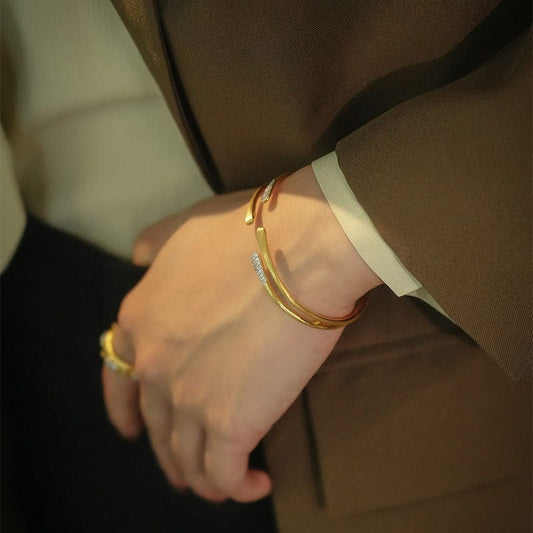 JuJumoose Luxury Italian brushed 925 sterling silver bracelet