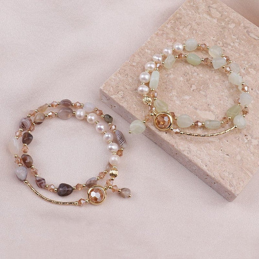 JuJumoose Natural Stone Pearl bead bracelet