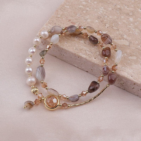 JuJumoose Natural Stone Pearl bead bracelet