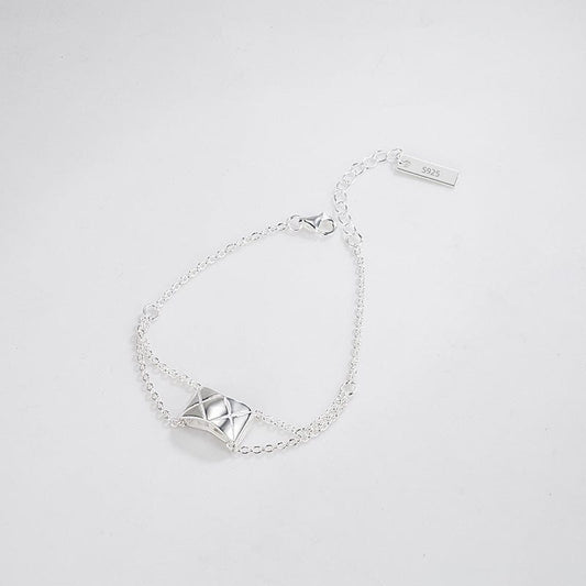 JuJumoose Sterling silver  Rhombus pattern bracelet