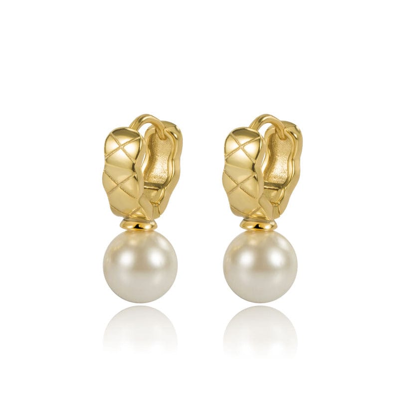 JuJumoose Retro 925 sterling silver pearl earrings