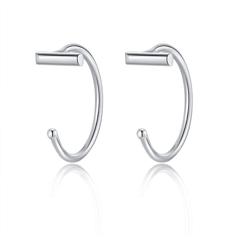 JuJumoose S999 Silver Loop Earrings