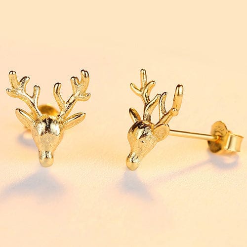JuJumoose Sterling Silver Christmas Deer  Earrings