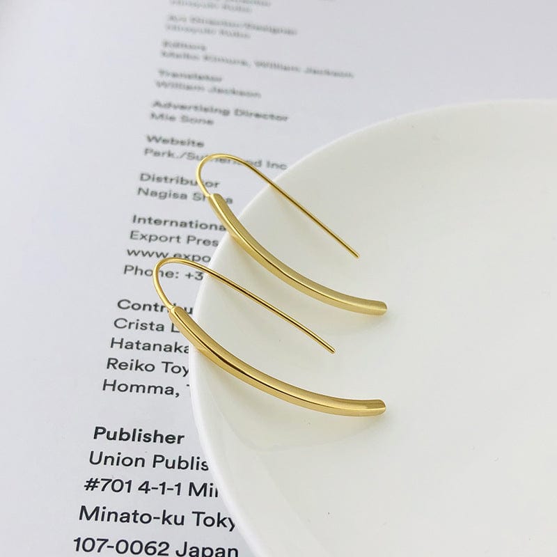 JuJumoose Sterling silver simple line hoop earring