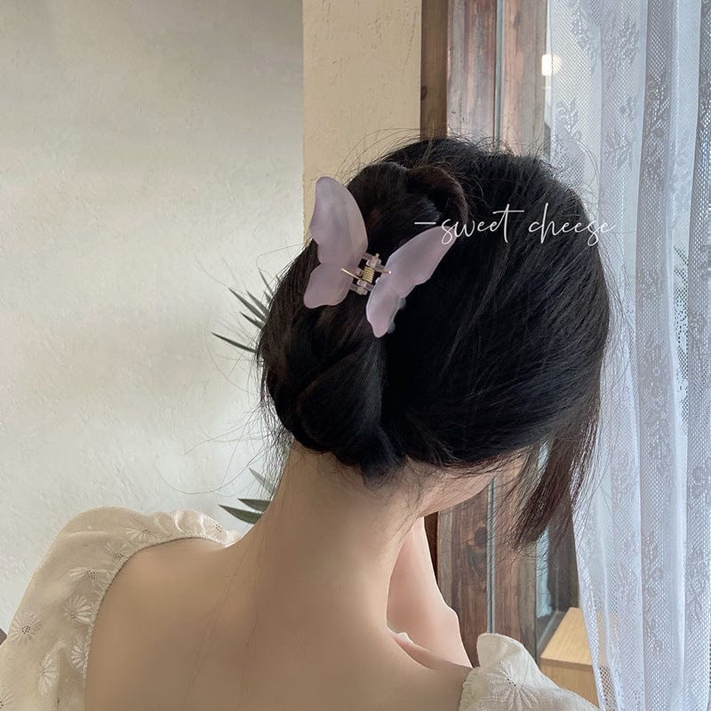 JuJumoose Butterfly Elegant Back Head Plate Hairpin