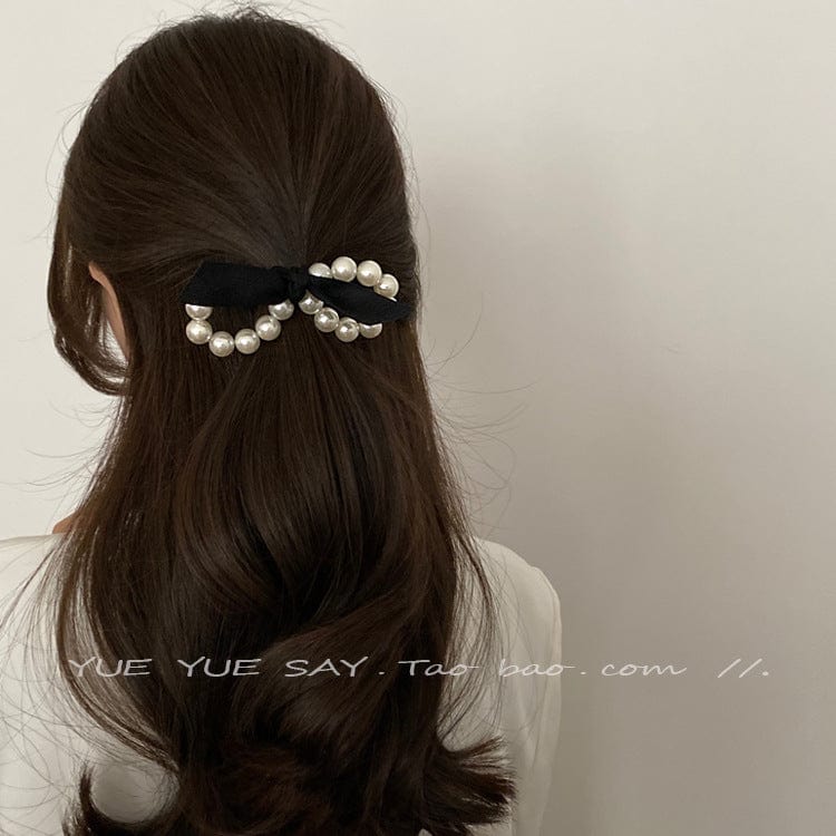 JuJumoose Fairy pearl bow hair tie