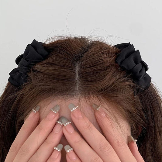 JuJumoose Pair of Black bow princess hair clip