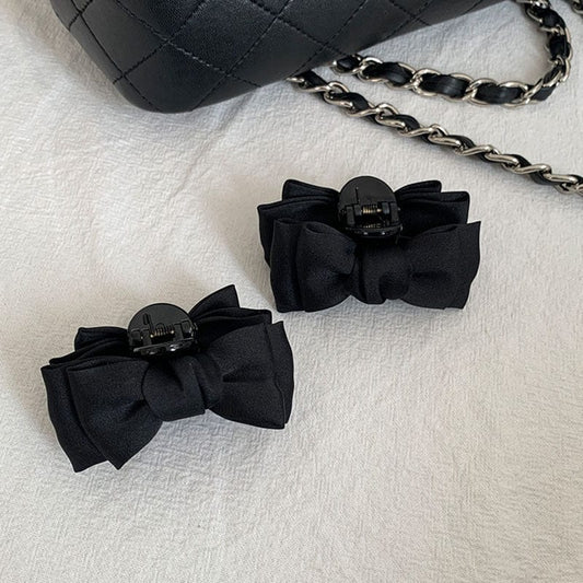 JuJumoose Pair of Black bow princess hair clip