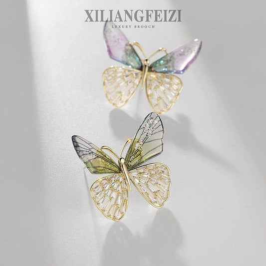 JuJumoose 14K Gold-Plated Butterfly Brooch