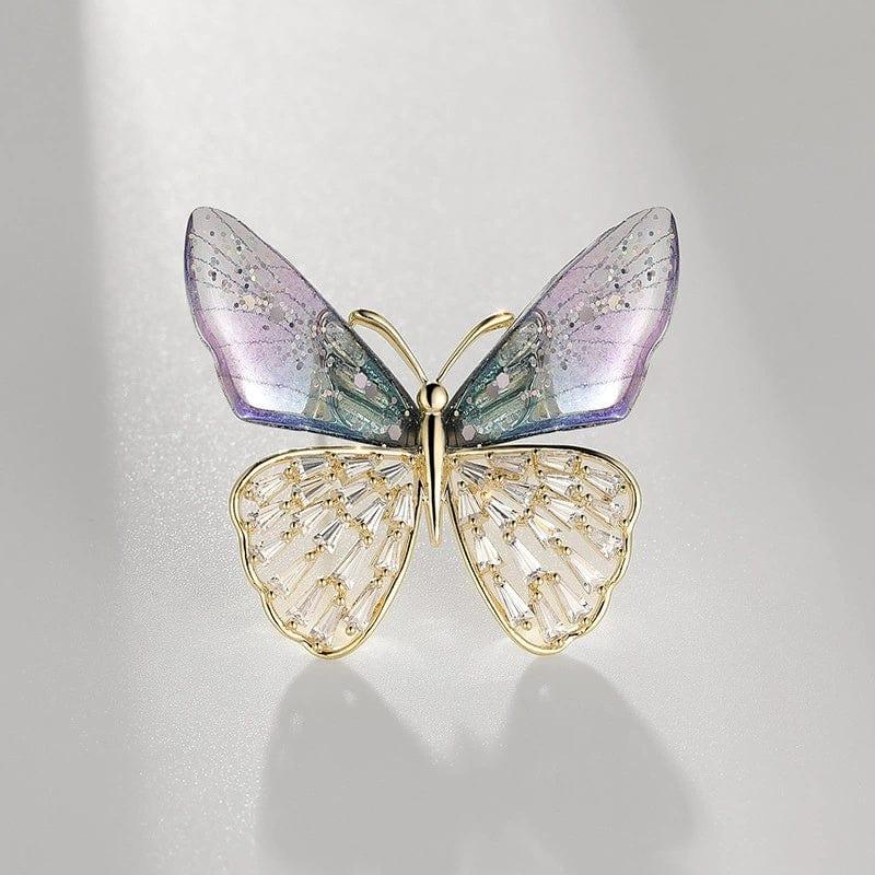 JuJumoose 14K Gold-Plated Butterfly Brooch