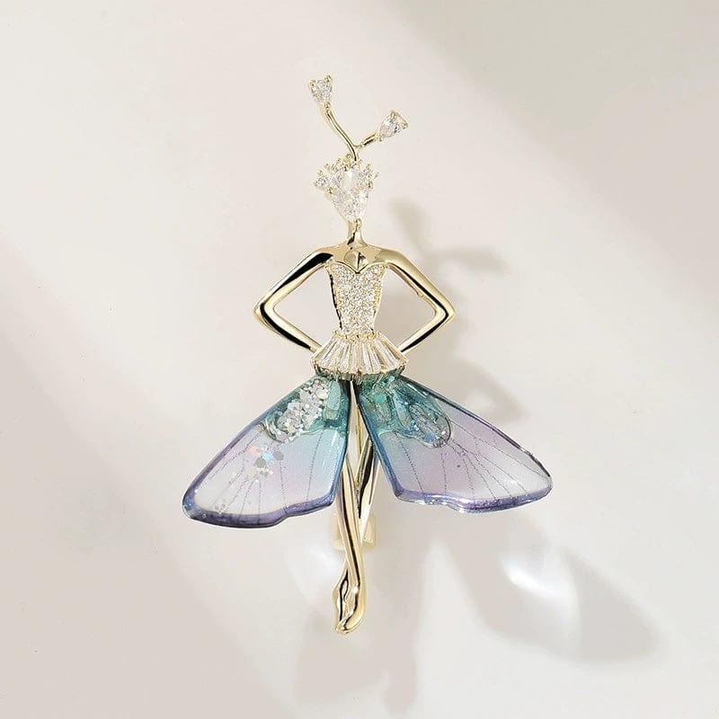 JuJumoose 14K Gold-plated Fairy Brooch