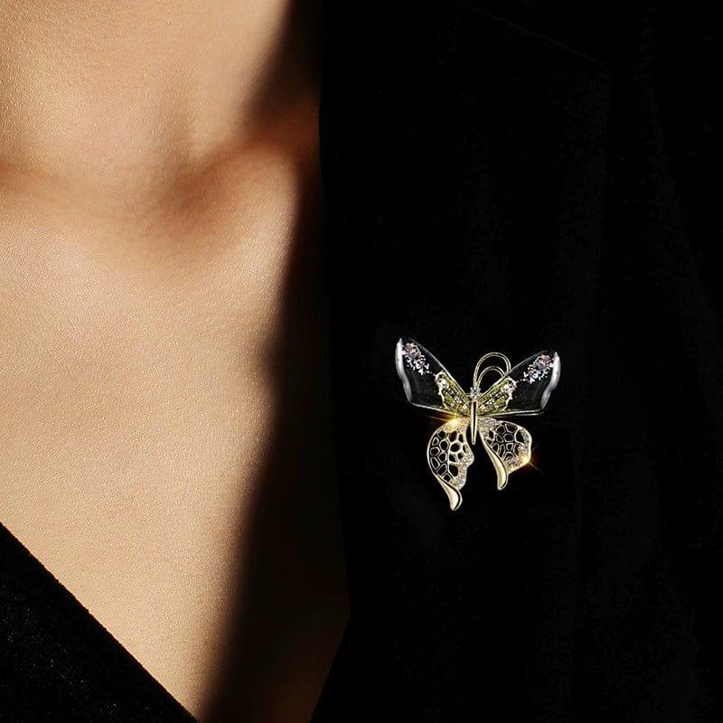 JuJumoose 14K Gold-plated Swallowtail Butterfly Brooch