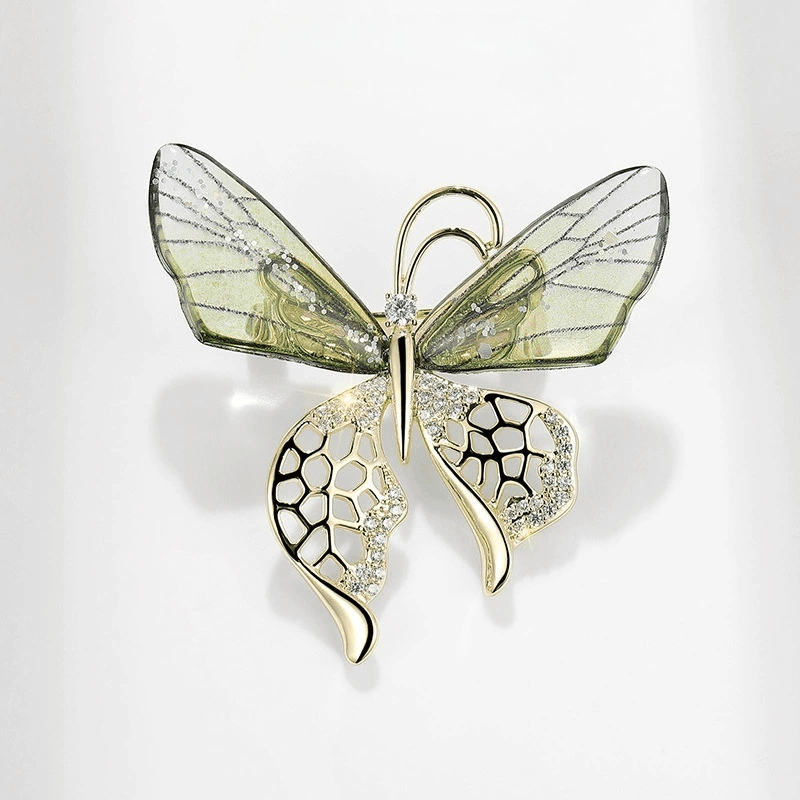 JuJumoose 14K Gold-plated Swallowtail Butterfly Brooch