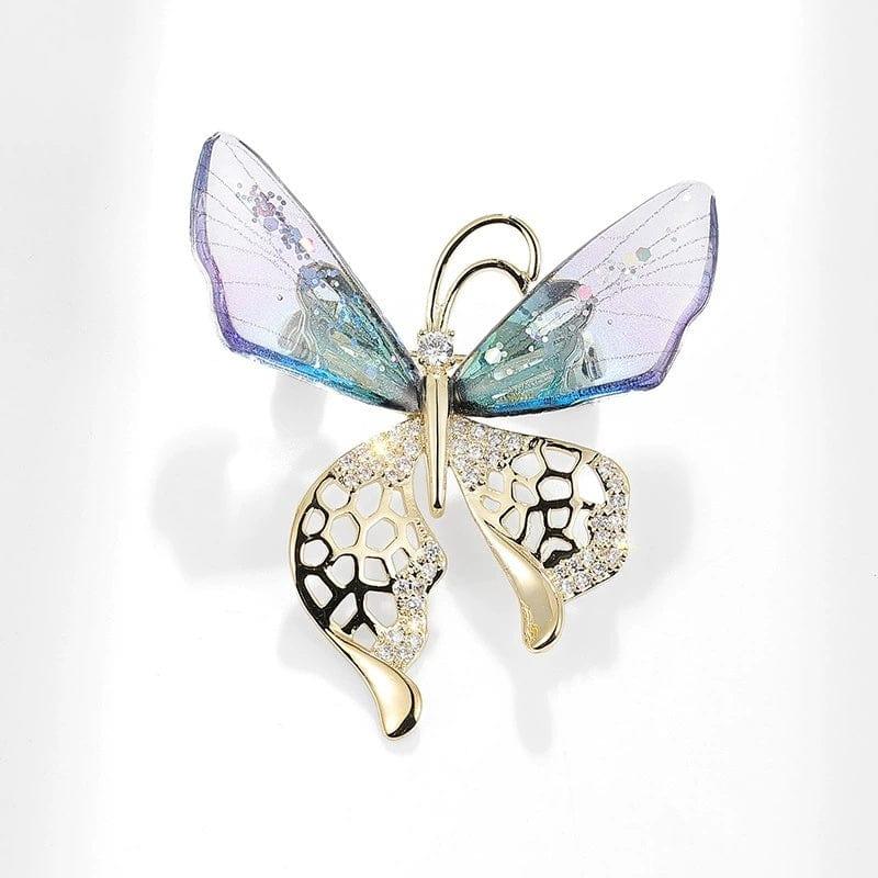 JuJumoose 14K Gold-plated Swallowtail Butterfly Brooch