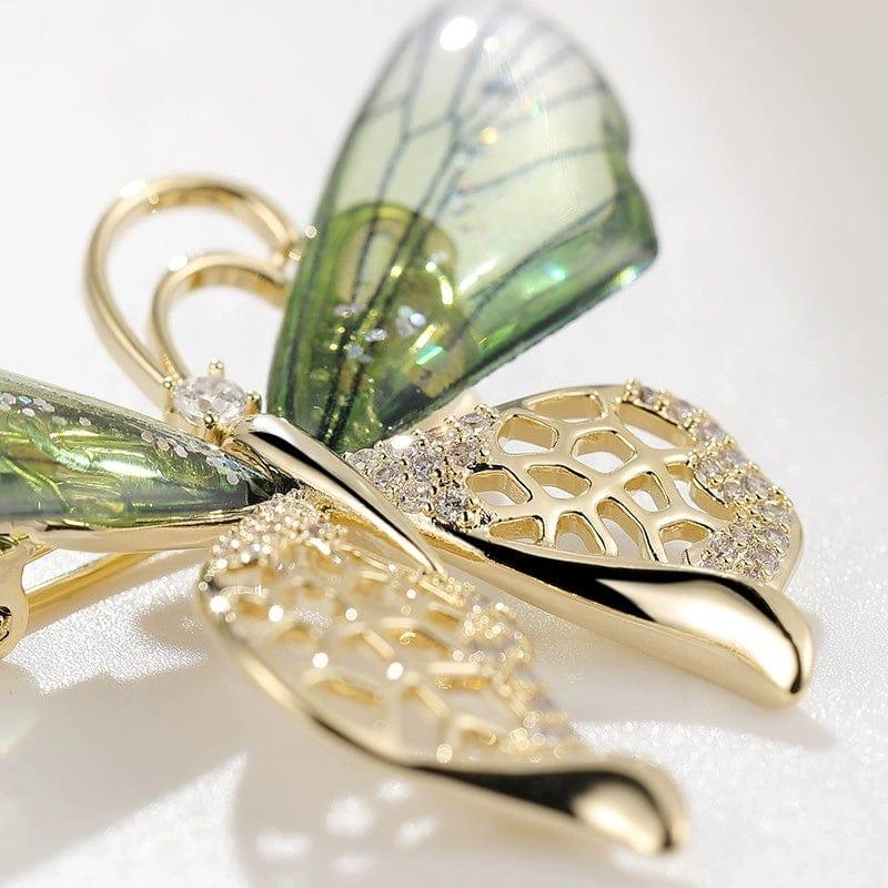 JuJumoose 14K Gold-plated Swallowtail Butterfly Brooch