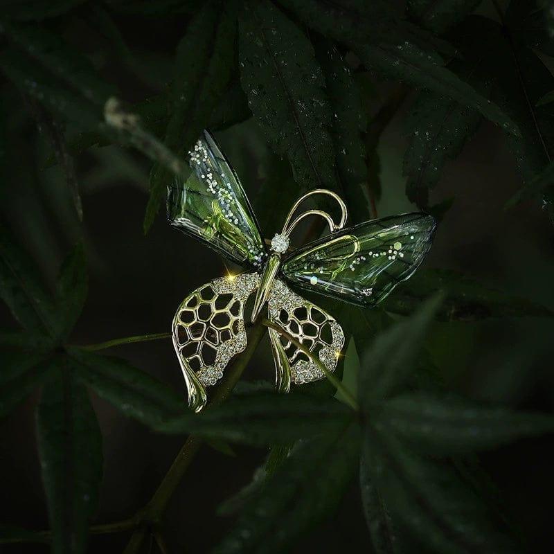 JuJumoose 14K Gold-plated Swallowtail Butterfly Brooch