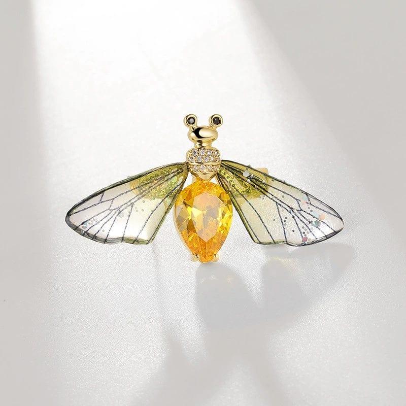 JuJumoose Hyperrealistic 14K Gold-Plated Bee Brooch