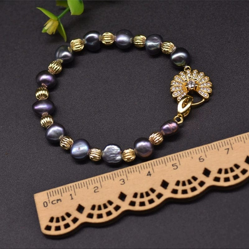 JuJumoose Natural Enchanting Purple Pearl Bracelet