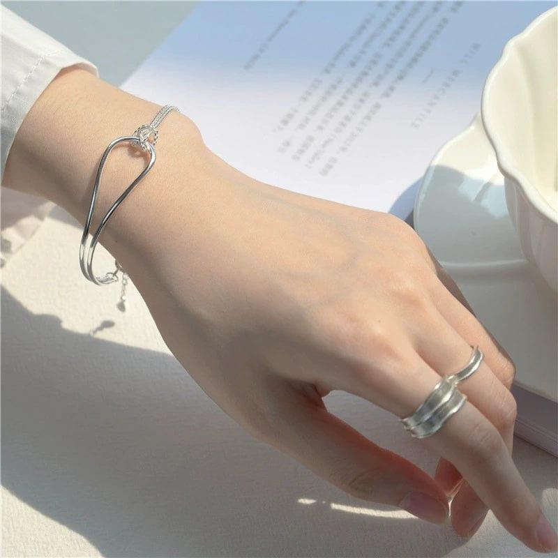 JuJumoose S925 Pure Silver Knot Bracelet