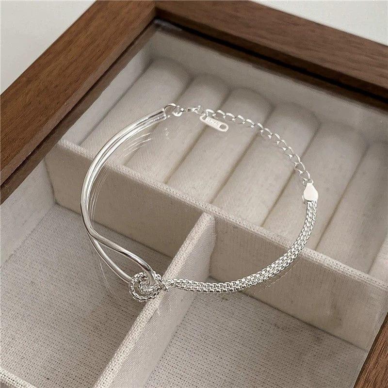 JuJumoose S925 Pure Silver Knot Bracelet