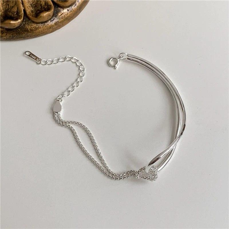 JuJumoose S925 Pure Silver Knot Bracelet