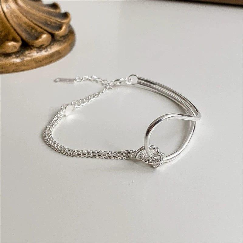 JuJumoose S925 Pure Silver Knot Bracelet