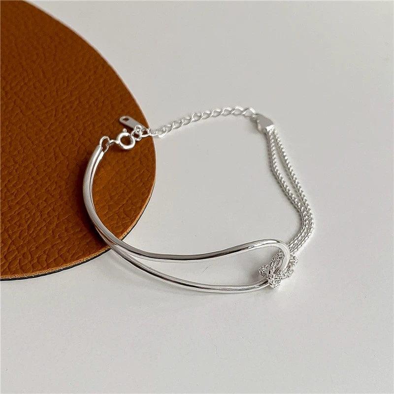 JuJumoose S925 Pure Silver Knot Bracelet