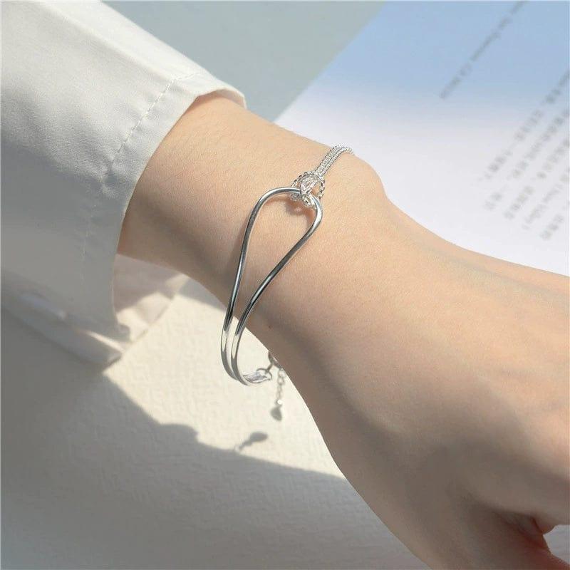 JuJumoose S925 Pure Silver Knot Bracelet