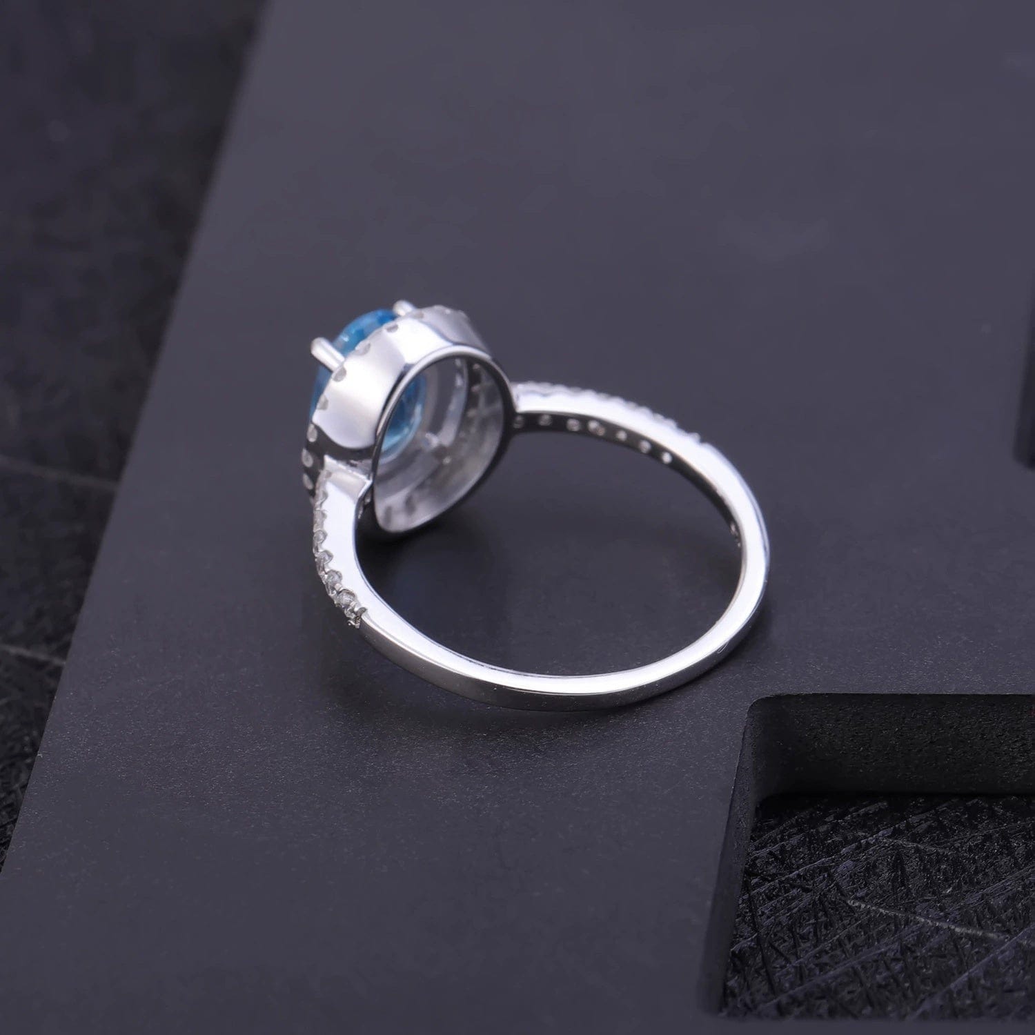 JuJumoose S925 Silver 1.57 ct Natural Topaz Ring