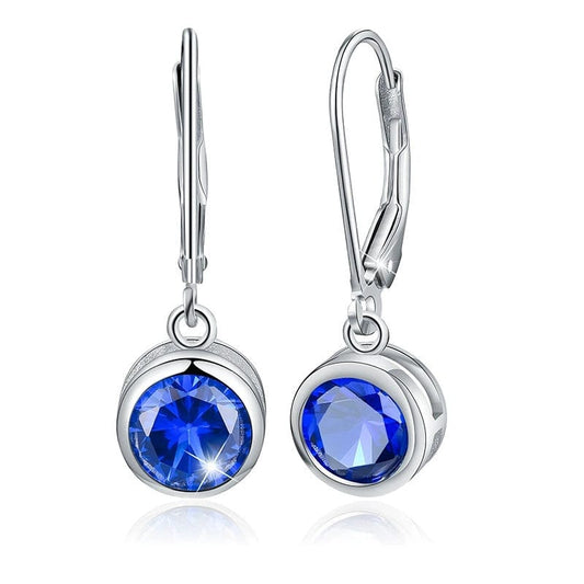 JuJumoose S925 Silver Gold-Plated Birthstone Earrings