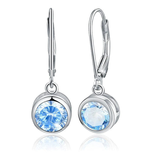 JuJumoose S925 Silver Gold-Plated Birthstone Earrings