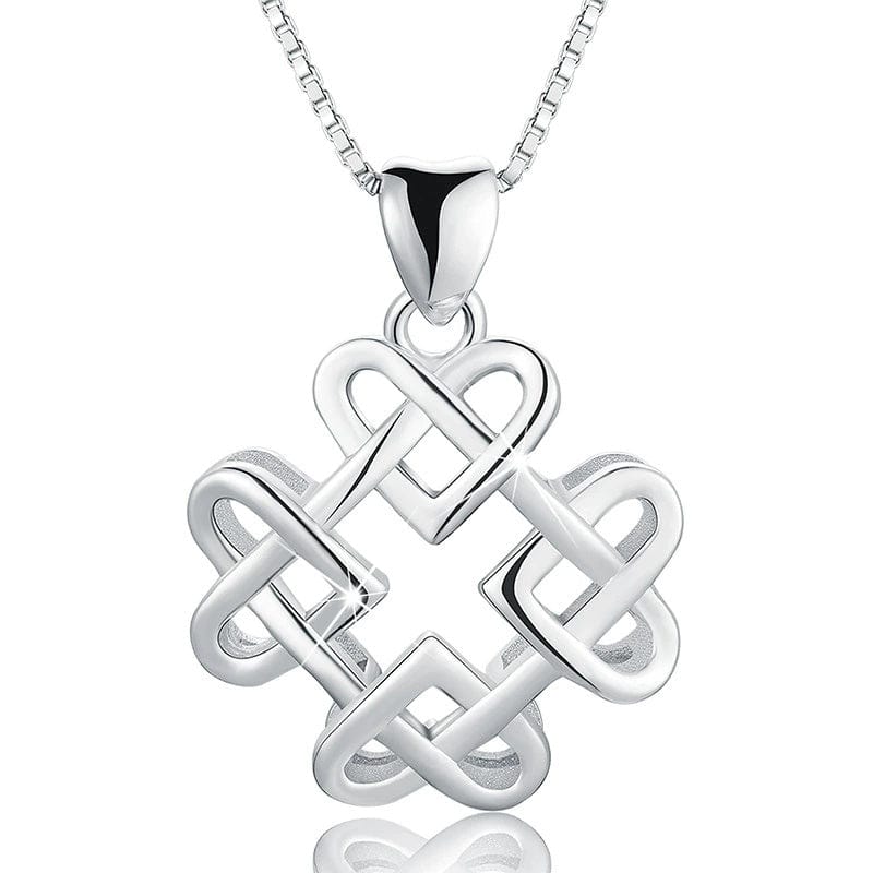 JuJumoose S925 Silver Gold-Plated Celtic Knot Necklace