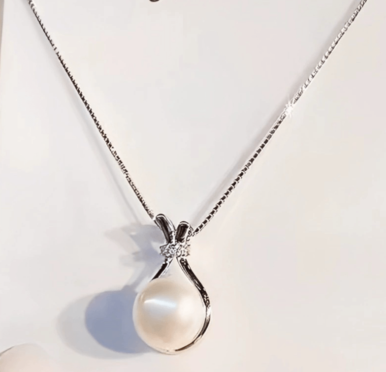 JuJumoose S925 Silver Gold-Plated Natural Freshwater Pearl Fortune Bag Necklace
