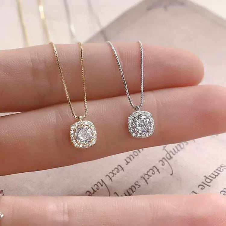 JuJumoose S925 Silver Gold-Plated Square CZ  Set