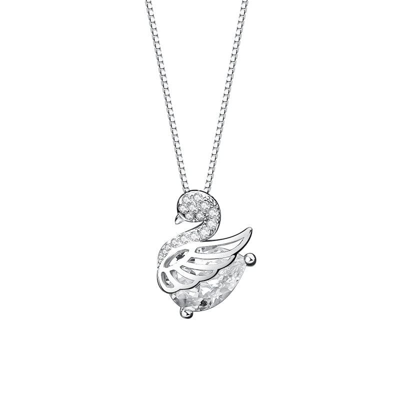 JuJumoose S925 Silver Gold-Plated Swan Necklace
