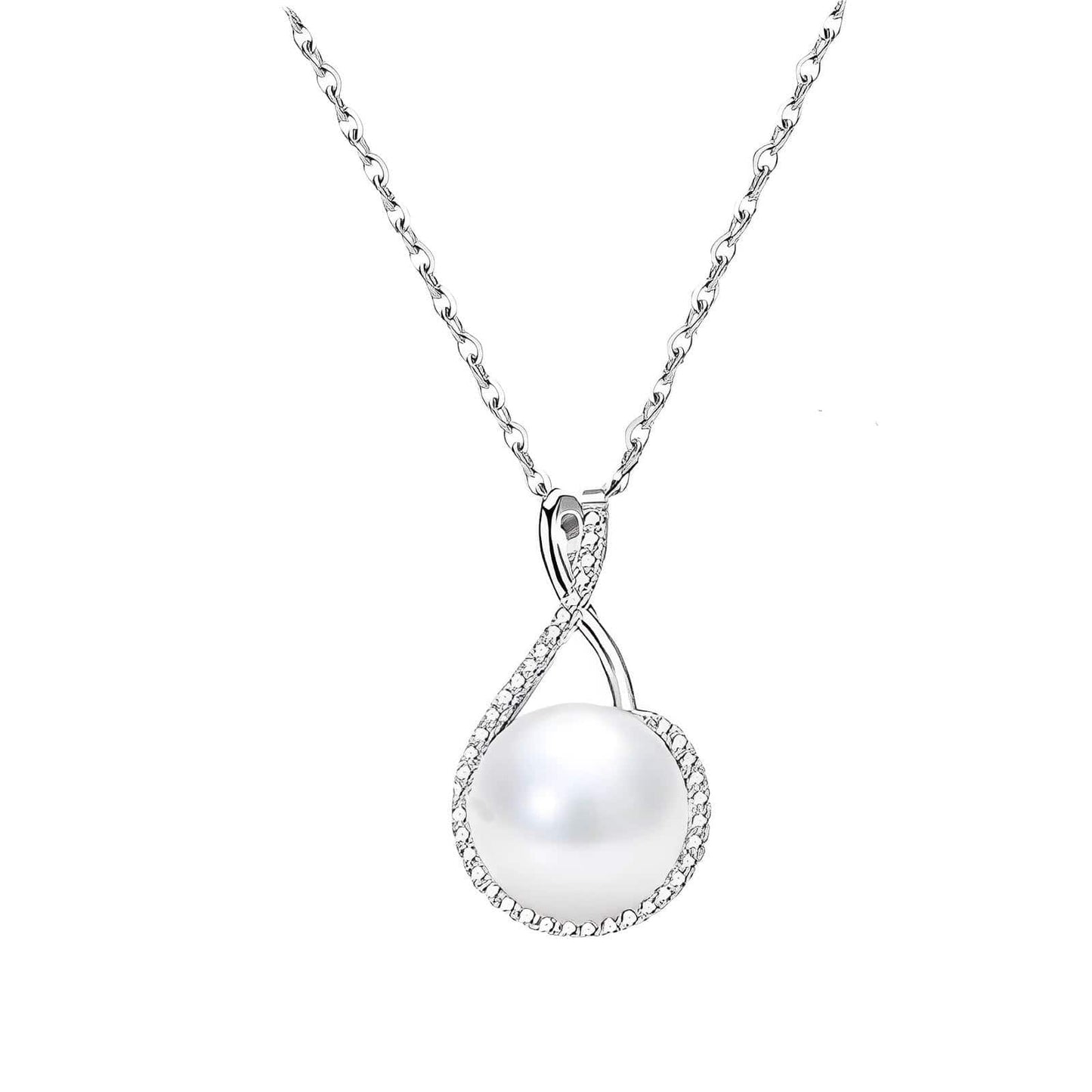 JuJumoose S925 Silver Natural Round Freshwater Pearl Teardrop Set