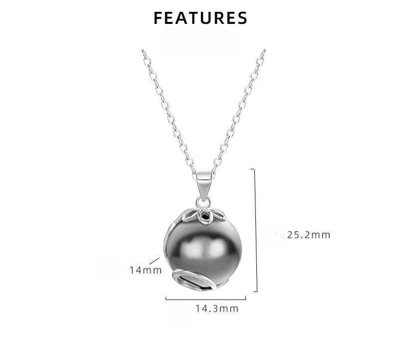 JuJumoose S925 Silver Pearl Flower Ball Necklace