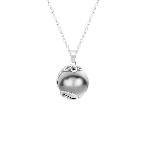JuJumoose S925 Silver Pearl Flower Ball Necklace