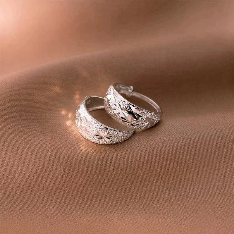 JuJumoose S990 Silver Sparkling Earrings