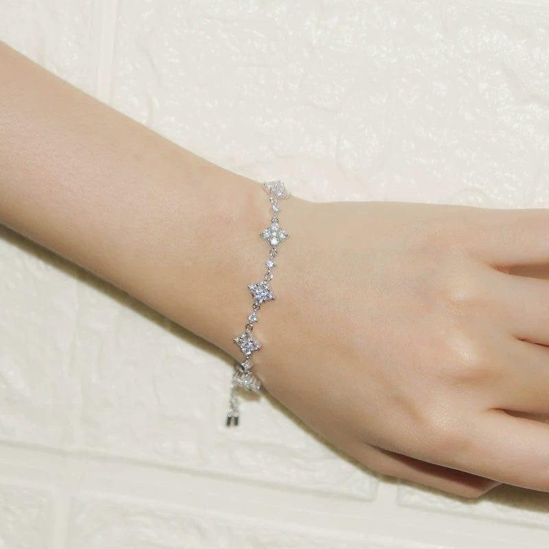 JuJumoose Silver Sparkling Crystal diamond Bracelet