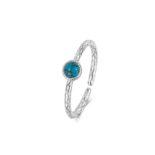JuJumoose Sterling Silver Blue Turquoise Ring