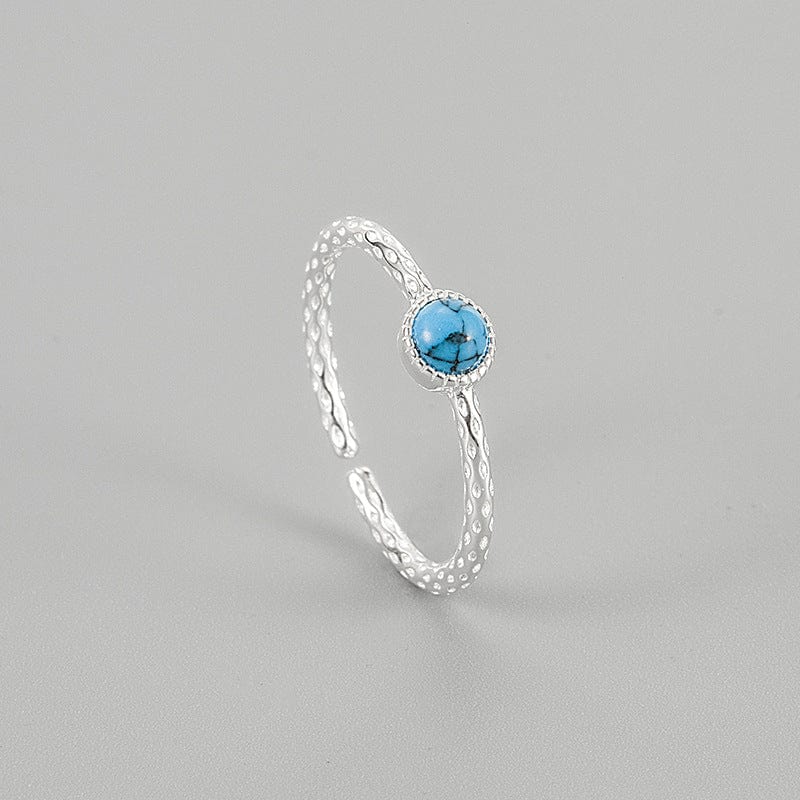 JuJumoose Sterling Silver Blue Turquoise Ring