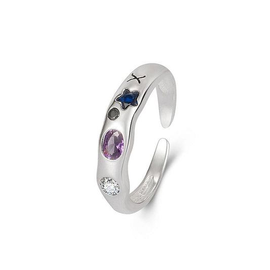 JuJumoose Sterling Silver Candy Gemstone Ring